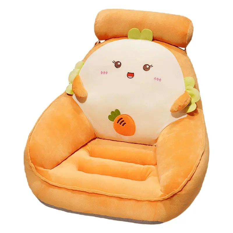 Mini sofá de pelúcia em forma de animal, cadeira em forma de animal fofo com desenho animado macio, brinquedo de pelúcia, coelho/dinossauro