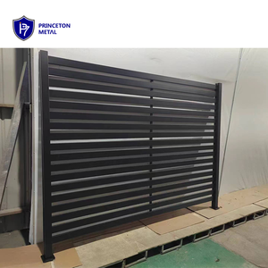 Hiện đại màu đen sơn tĩnh điện Nhôm hàng rào ngang hàng rào đường sắt riêng tư cho an ninh cho cổng đường lái xe và hàng rào trang trại - Product Image 6