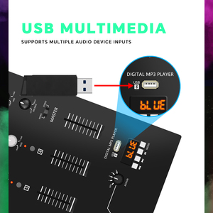 GAX-DM6 Factory Selling BT Professional <strong>Audio</strong> Home Stage Performance Mixer <strong>6</strong>-Channel PortableUSB <strong>Interface</strong> - Product Image 5