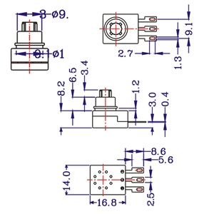 Zing Ear PBC 5A 14VDC 3 Pin Square <strong>Push</strong> <strong>Button</strong> <strong>Switch</strong> - Product Image 5