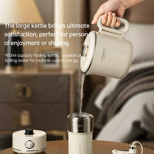 Cordless Electric Kettle with Keep-Warm Feature Mini Stainless Steel Cooking Pot for Travel RV Outdoor <strong>Use</strong> <strong>Computer</strong> <strong>Controlled</strong> - Product Image 5