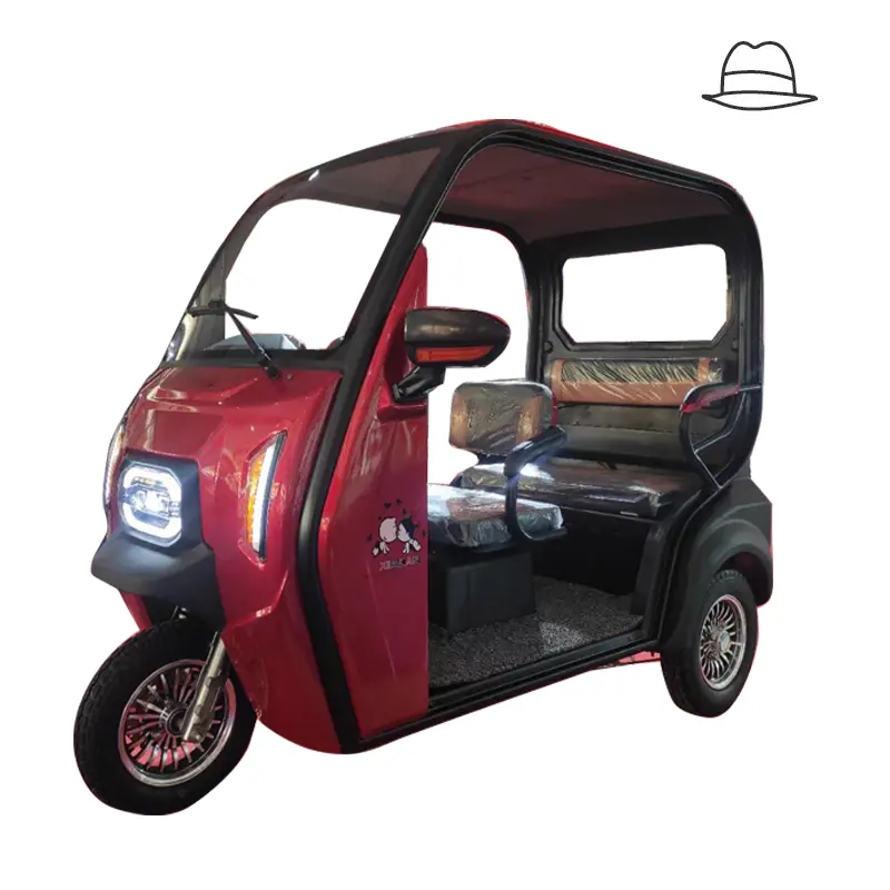 Triciclo eléctrico para discapacitados, vehículo cerrado de alta calidad, a la moda, 1000W, con certificado Ecc