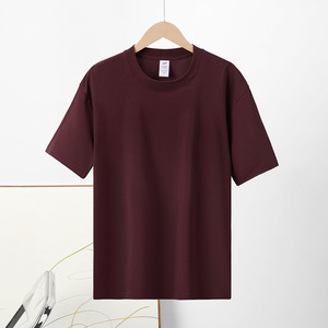 Verão de manga curta dos homens 100% puro algodão t-shirt solto meia mangas básicas em branco puro personalizável