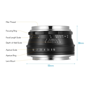 25มม.F1.8โฟกัสขนาดใหญ่เลนส์ Canon M1/ M2/ M3/ M5/ M6/ M10/ M100/ M50 EOS M-Mount - Product Image 6