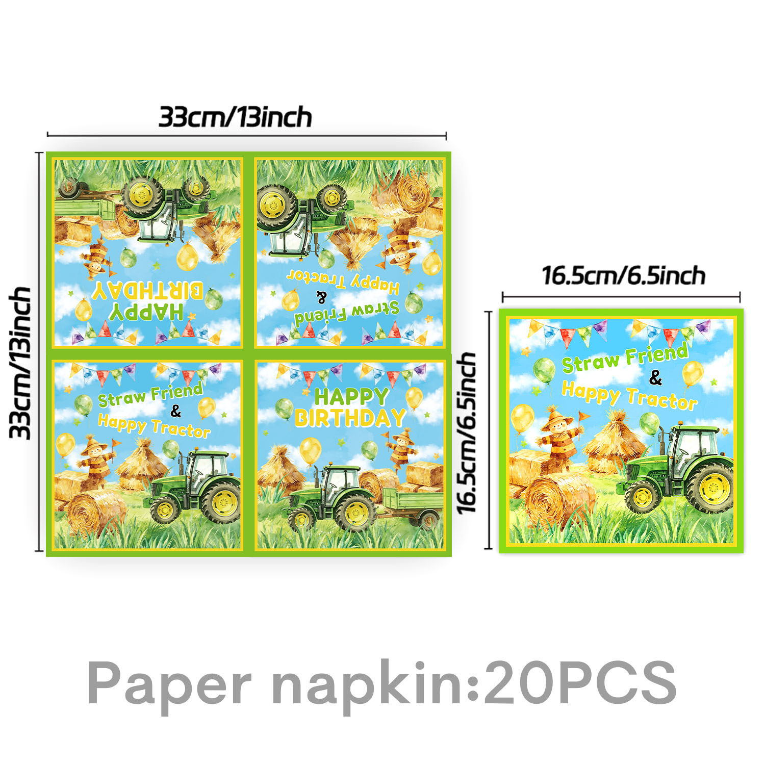 Green-20pcs paper napkin