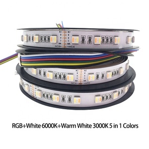 12mm PCB 5M 4in1 5in1 RGB + skk LED şerit 5050 96leds/m 5 renk 1 chip CW + RGB + WW RGBW RGBWW esnek Led bant ışık 12V 24V - Product Image 4