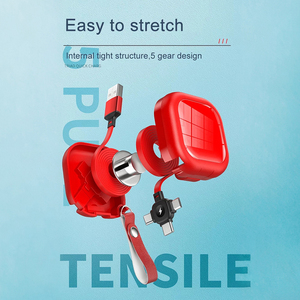 <strong>2025</strong> the New Hot-selling 3-in-1 Retractable <strong>USB</strong> Data Cable <strong>Customized</strong> Logo Color Function Suit for Mobile Phone Multi-port - Product Image 4