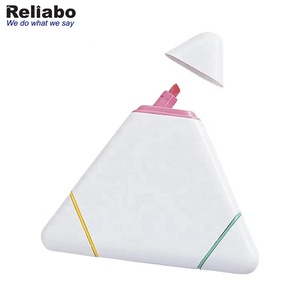 促销礼品三重标题荧光笔标记三角形多色3合1荧光笔 - Product Image 3