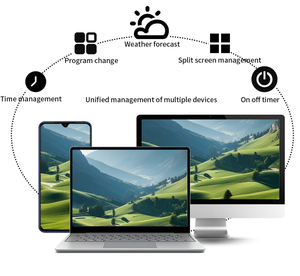 Độ sáng cao siêu mỏng Bảng menu kỹ thuật số máy nghe nhạc quảng cáo kép màn hình cửa sổ treo đôi mặt LCD hiển thị - Product Image 4