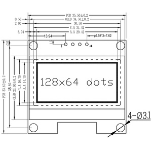 Diymall modulo schermo Display OLED da 1.3 "pollici 128x64 interfaccia I2C IIC a 4pin per scheda Arduino ESP32