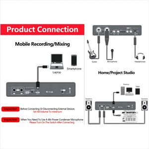 Estudio de grabación de interfaz de audio multifuncional para ventas al por mayor Grabación de interfaz de audio - Product Image 3