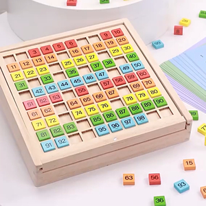 Mathbox 9 bảng trò chơi trong 1 câu đố mầm non bằng gỗ trí thông minh nhân số học giáo dục nạc cho tập thể dục não - Product Image 3