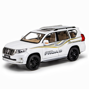 1:18 araba modeli Toyota Prado alaşım araba modeli simülasyon arabalar ses ve işık koleksiyonu metal oyuncak modeli SUV araç kapıları açık - Product Image 1
