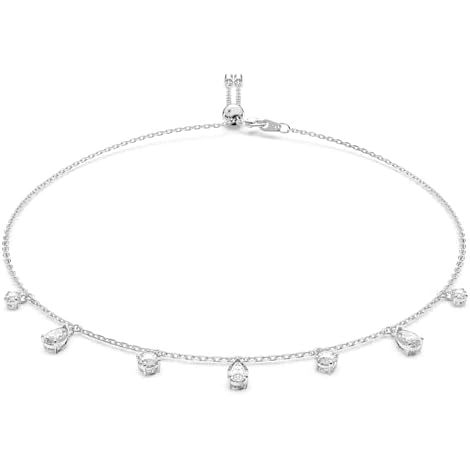 Choker Necklace - Rhodium Tone
