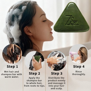 Màu Xanh Lá Cây Xà Phòng Lá Gội Đầu Solide Tự Nhiên Rắn Tóc Dầu Gội Thanh Xà Phòng Cho Rụng Tóc Không Có Bao Bì - Product Image 5