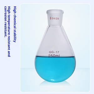 Bình Solanum bình đơn miệng đáy tròn hình Quả lê bình phản ứng thiết bị bay hơi quay bình cao Borosilicate trong suốt - Product Image 3