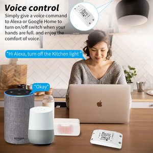 Tuya Alexa Timing Smart Switch con 10A Max. Il modulo Controller WIFI corrente funziona con LED Light Tuya Smart Life APP relè vocale - Product Image 3