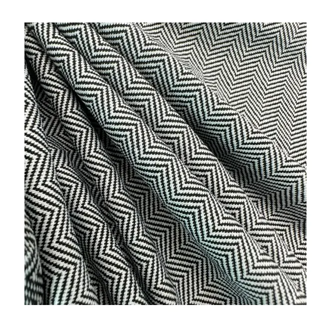 spandex jacquard jersey fabric black and white yarn dyed fabric fabrics for clothing 4way stretch