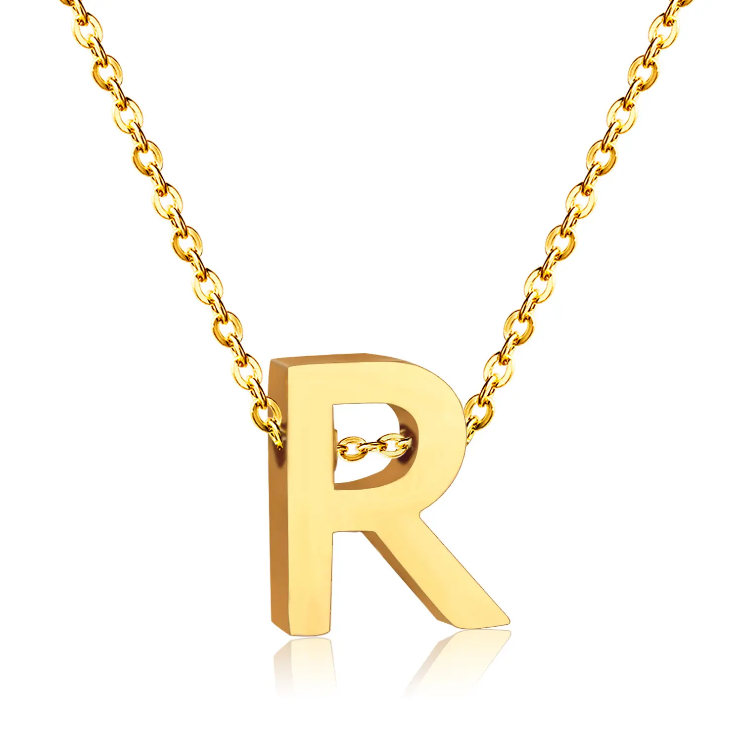 Female small Adorn Article Wholesale Foreign Trade Jewelry R Letter Custom Name Necklace