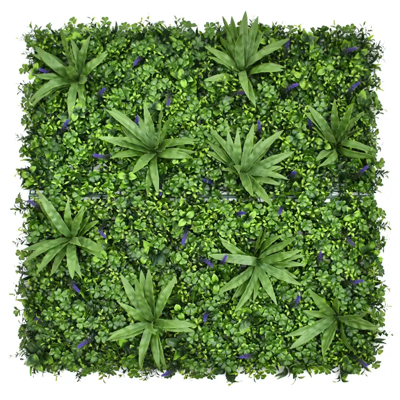 Simulation murale de plantes artificielles, gazon vert, décoration en plastique sur mesure pour jardin et maison, 12 pièces