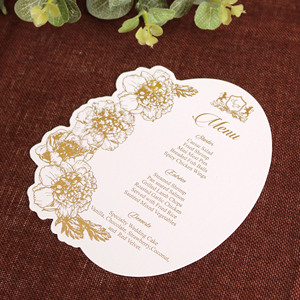 Tarjeta de programa de boda y menú de boda con temática Floral, diseño personalizado e impresión
