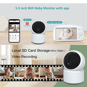 Tuya Cry Motion Alarm Baby Monitor with 5&quot; Display App Control Smart Nanny <strong>Camera</strong> 2.4G WiFi Baby <strong>Camera</strong> for Infant Indoor Pet - Product Image 3