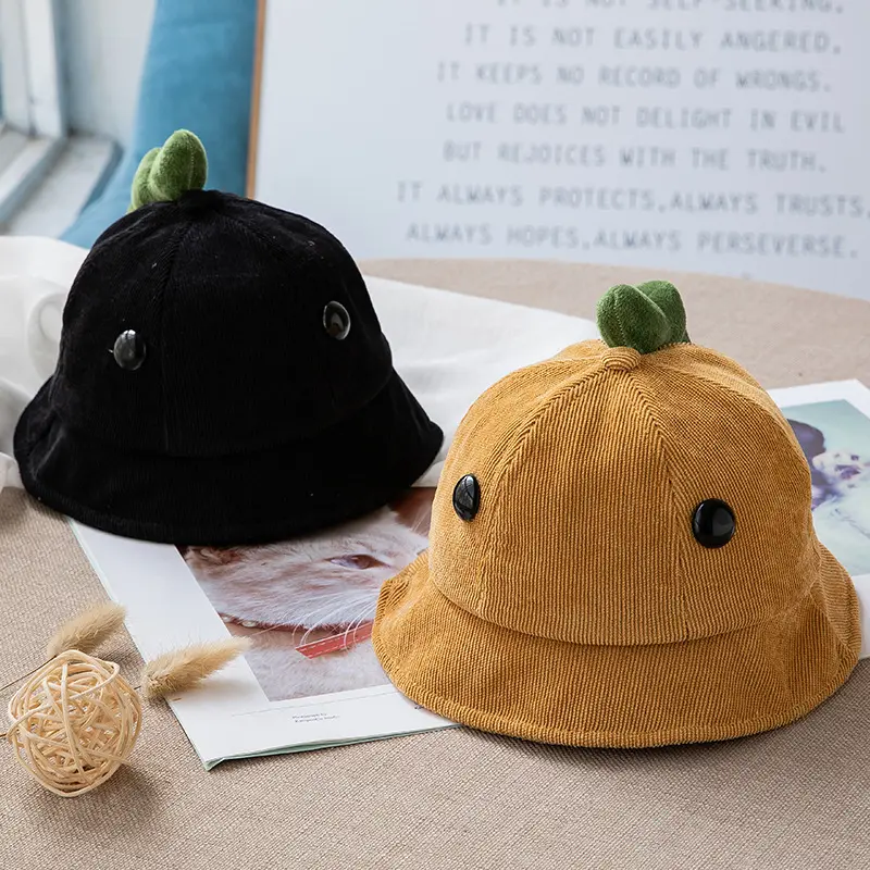 Chapeaux et casquettes pour bébés, vente en gros de haute qualité Chapeau de soleil pour bébés en velours côtelé de Chine