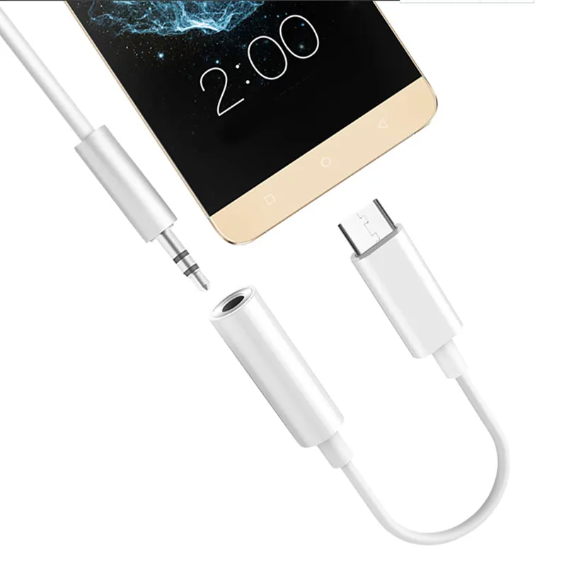 Gevlochten Kabel Adapter USB-C Type C Naar 3.5Mm Jack Hoofdtelefoon Kabel Audio Aux Kabel Adapter Voor Xiaomi Huawei Voor Smartphone