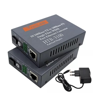 HTB 3100 25KM A/B-Wandler 10/100M Single-Mode-Glasfaser-Glasfaser konverter Ethernet-Konverter Karton Box SM Grau - Product Image 1