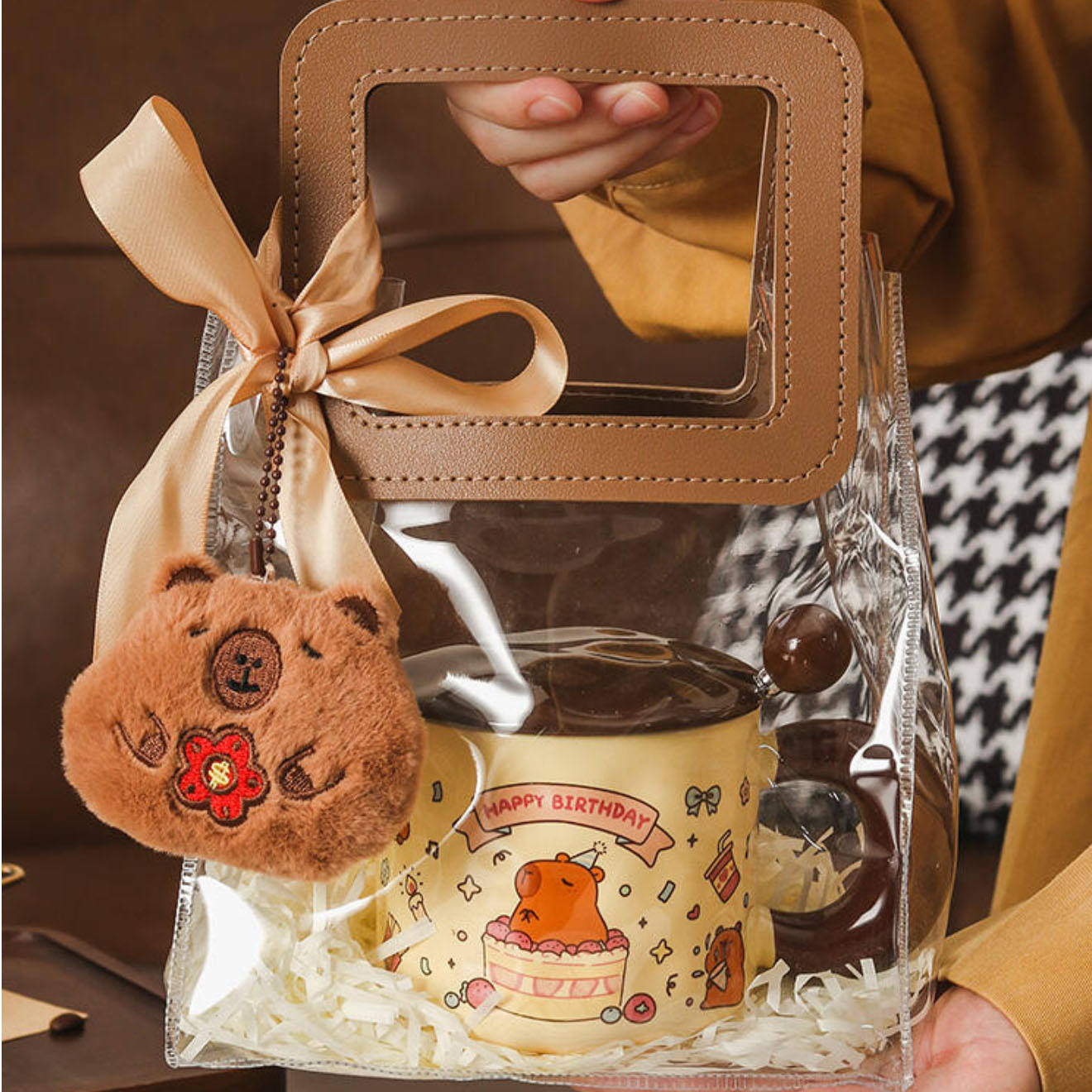 brown- rectangle handle