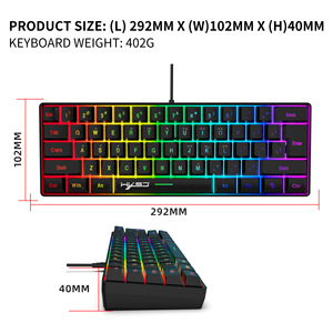 Teclado Gamer Professional Mechanical <strong>Keyboard</strong> 61Keys Backlit <strong>Keyboard</strong> Custom RGB <strong>Keyboard</strong> Gaming for Desktop Android - Product Image 3