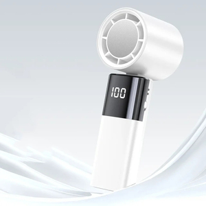 25พัดลมพกพาขนาดเล็ก USB W50ล่าสุด, พัดลมมือถือเทอร์โบพร้อมความเร็ว100ปรับได้พัดลมกลางแจ้งขนาดเล็กชาร์จด้วย USB แหล่งจ่ายไฟจากแบตเตอรี่ - Product Image 2