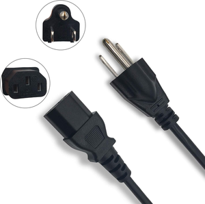 10ft <strong>Computer</strong> Power Cord, NEMA 5-15P to C13, 10A 125V, 18AWG, Black <strong>Replacement</strong> AC Power Cord, Printer, <strong>Monitor</strong> Power Cable - Product Image 2