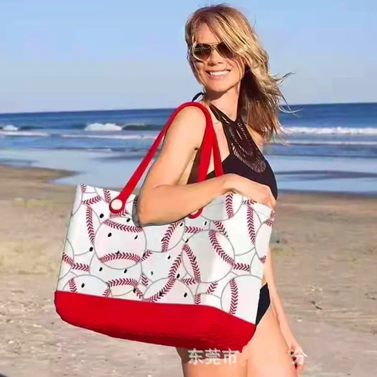 Hoge Kwaliteit Groothandel Print Stijl Eva Strand Draagtassen Aangepaste Vrouwen Handtassen Dames Mode Bogg Strandtas