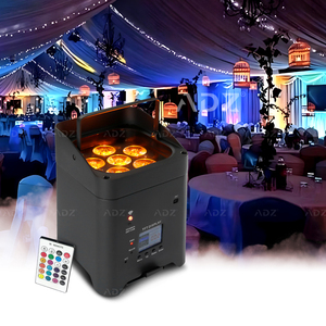 ADZ şarj edilebilir RGBWAUV 6x18w LED Par ışıkları düğün için kablosuz Uplights & DJ DJ App & Wifi kontrol sahne aydınlatma - Product Image 6