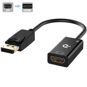 HDMIアダプターへのDisplayPort (DP) 、オーディオ付き4K解像度対応コンバータ (ブラック) - Product Image 1