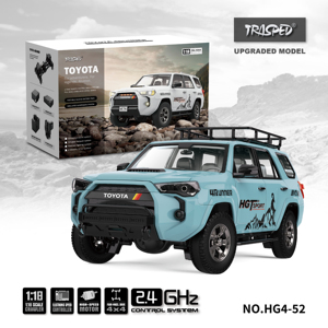 HG4-52 RC汽车1/18比例4WD 4Runner中大型SUV汽车型号RTR 2.4Ghz遥控越野车发光二极管烟雾声