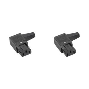 K & B 43R011111ขั้วต่อ IEC 43R เต้ารับจำนวนเสาทั้งหมดที่ทำมุม: 2 + PE 10A สีดำ1 (940910121787)
