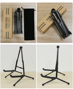 Fábrica profesional OEM Venta al por mayor Soporte de guitarra de hierro plegable Accesorios para instrumentos musicales y de cuerda - Product Image 4