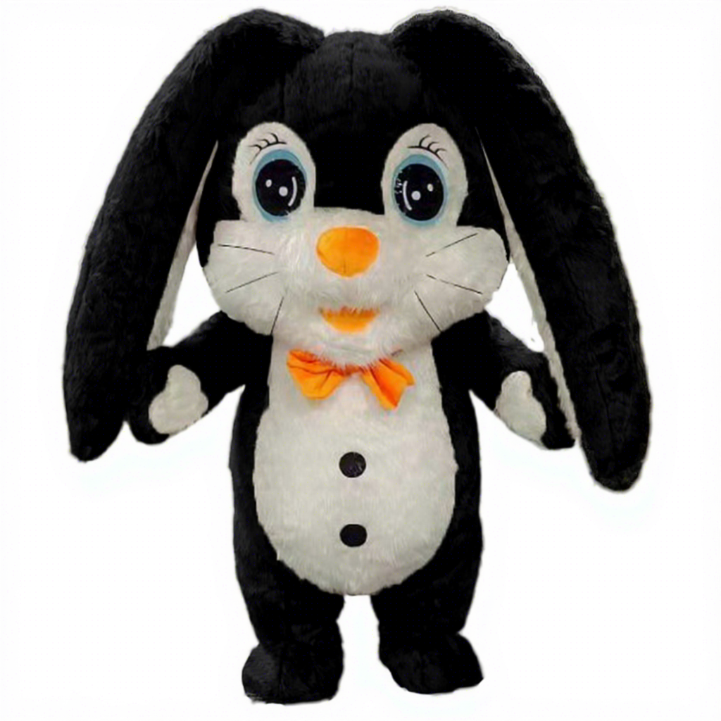 Inflatable black lop-eared rabbit