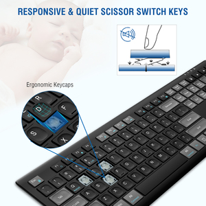 Nueva versión de fábrica, interruptor de tijera inalámbrico, combo de teclado y ratón de computadora, súper delgado y silencioso - Product Image 5