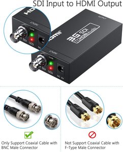 迷你高清3G SDI至HDMI转换器适配器显示在HDMI显示器上 - Product Image 3