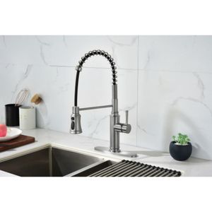 High Quality Single Handle Kitchen Faucet American Ready Stock <strong>Cheap</strong> <strong>Mixer</strong> Taps Sink High Spring Free Pull Drop Shipping - Product Image 2