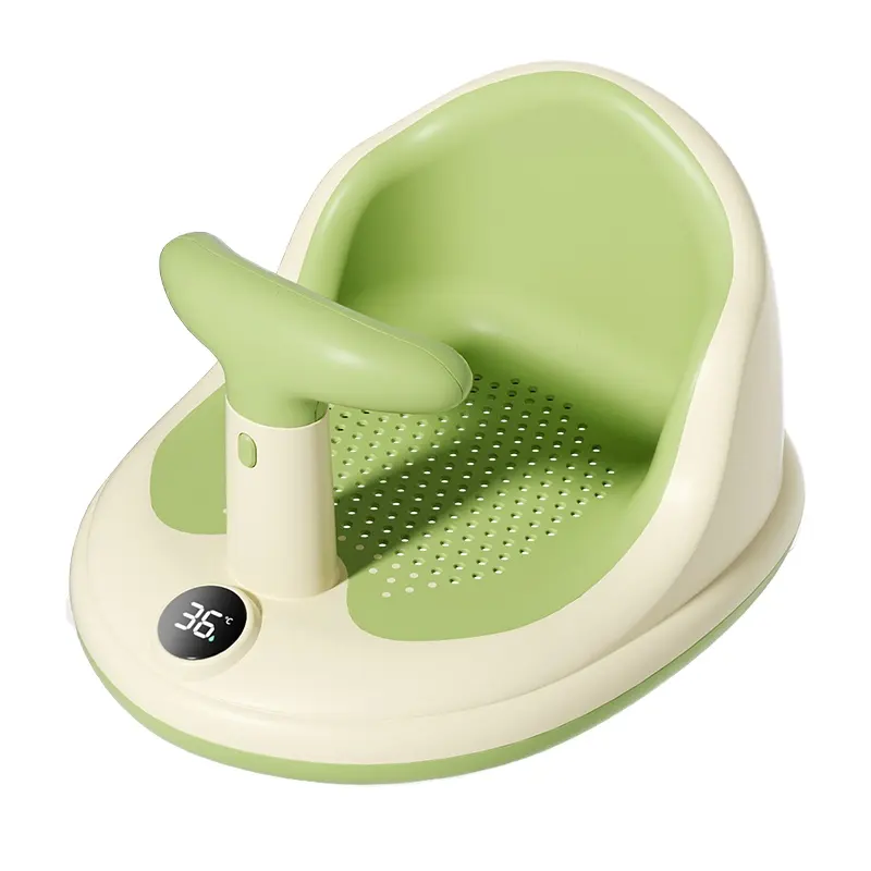 SUNNUO vendite calde per neonati seggiolino per vasca da bagno intelligente con rilevamento della temperatura a due livelli schienale ergonomico sedia da doccia