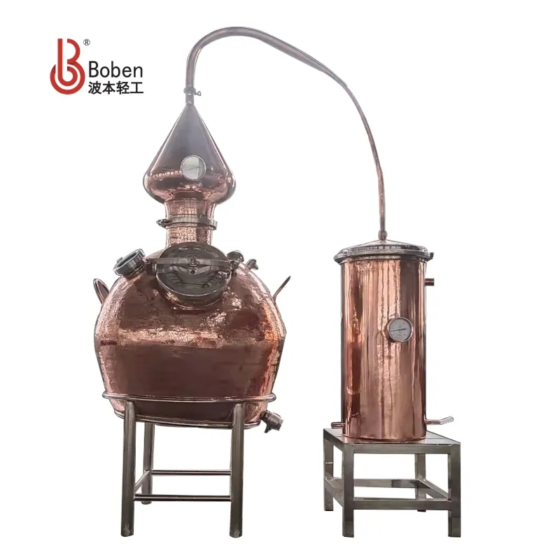 Boben Distillery Equipment Proveedores Tradicional Pot Still 200L Cobre Destilación Equipo Hogar Equipo