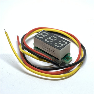 0.28 "üç satır Mini dijital LED kırmızı renk voltmetre ekran üç haneli 0.28 inç 0-100V gerilim metre - Product Image 6