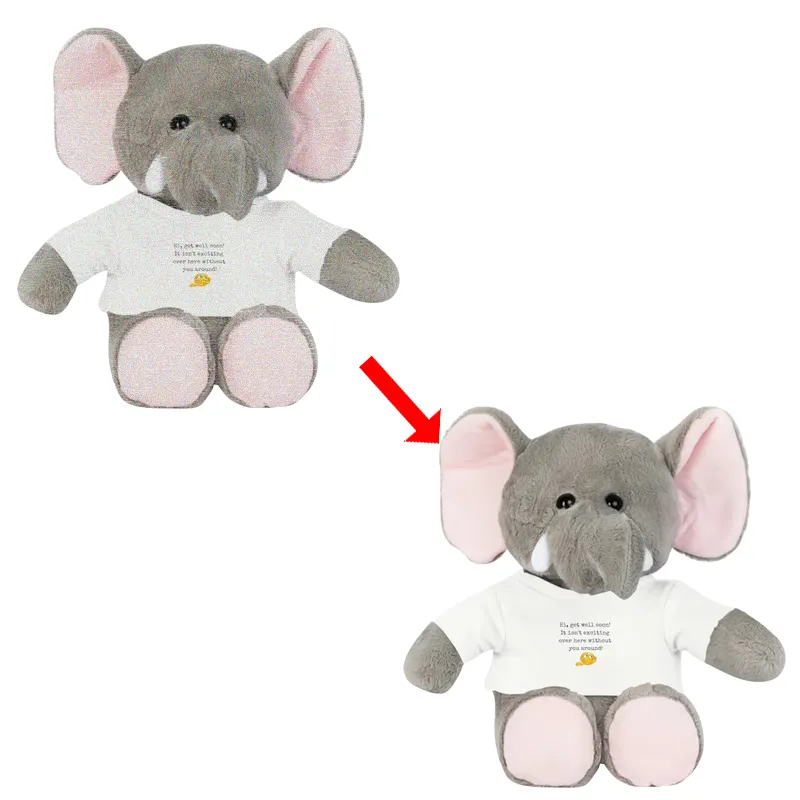 Kustom kain lembut mainan boneka hewan mewah mainan gajah