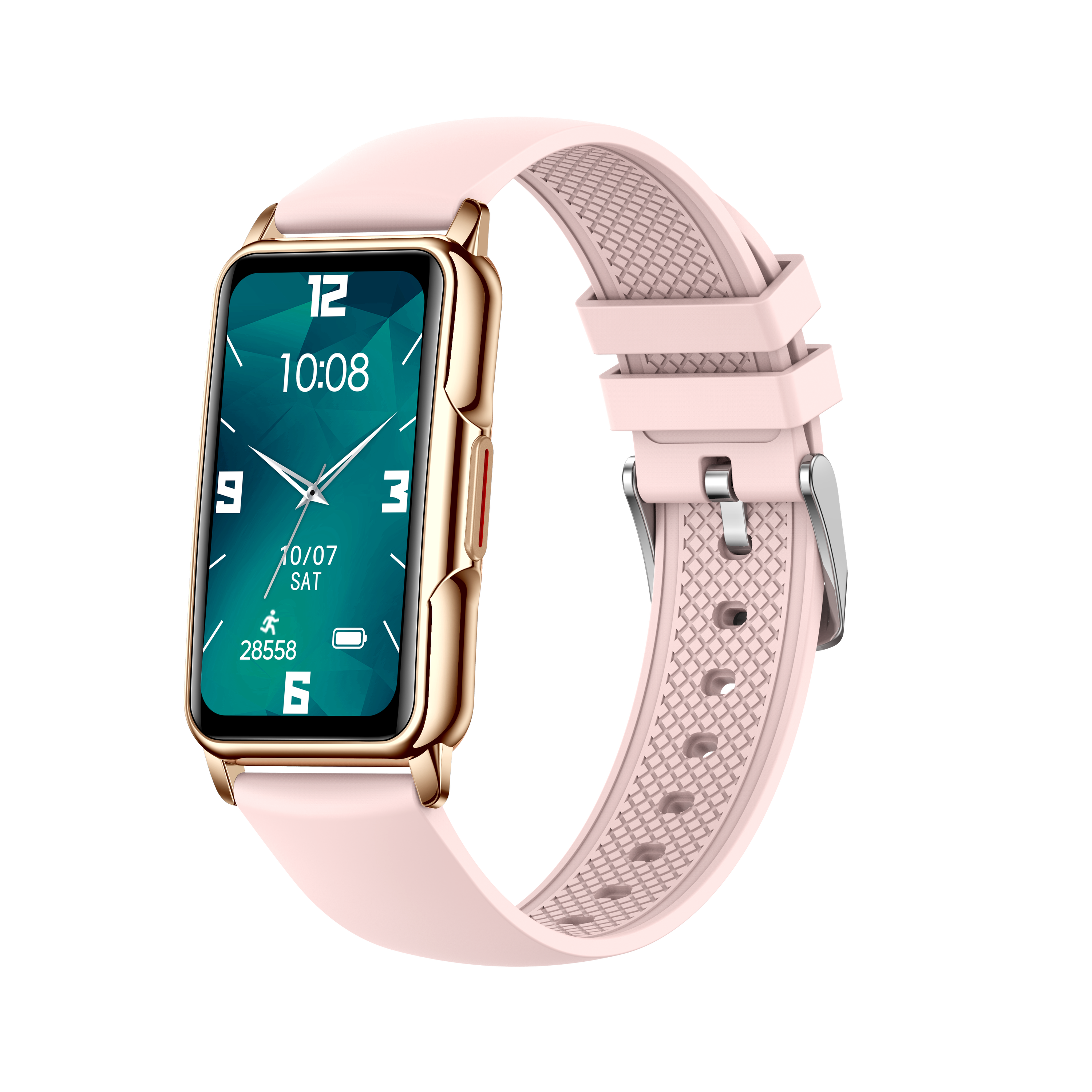 Gold-Pink Silicone Strap