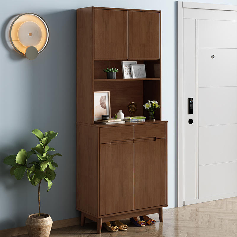 Color de la nuez 2908 (Gabinete del zapato de dos puertas)