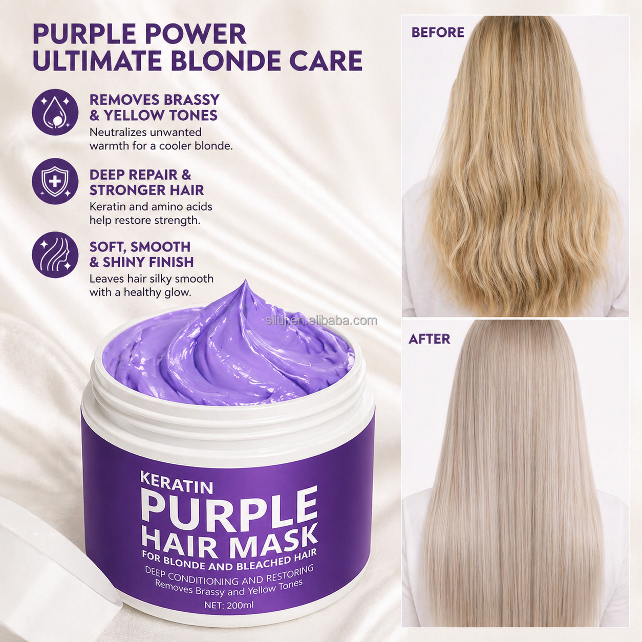 Purple hair mask